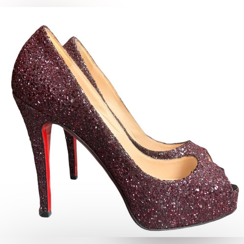 Christian Louboutin Very Prive Glitter Heel